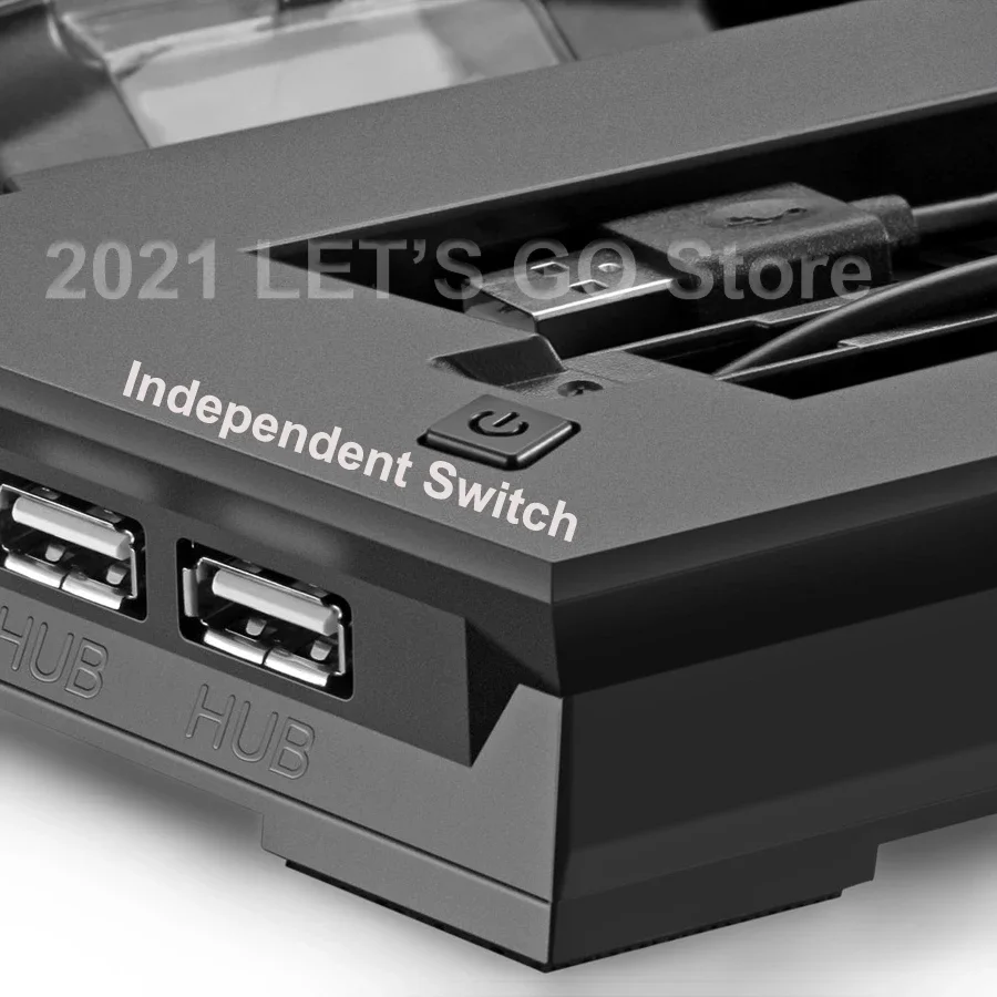 PS4 슬림 수직 스탠드(쿨러 냉각 팬 컨트롤러 충전기 충전 도킹 스테이션 플레이 스테이션 4 PS 4 S 게임 액세서리 포함)