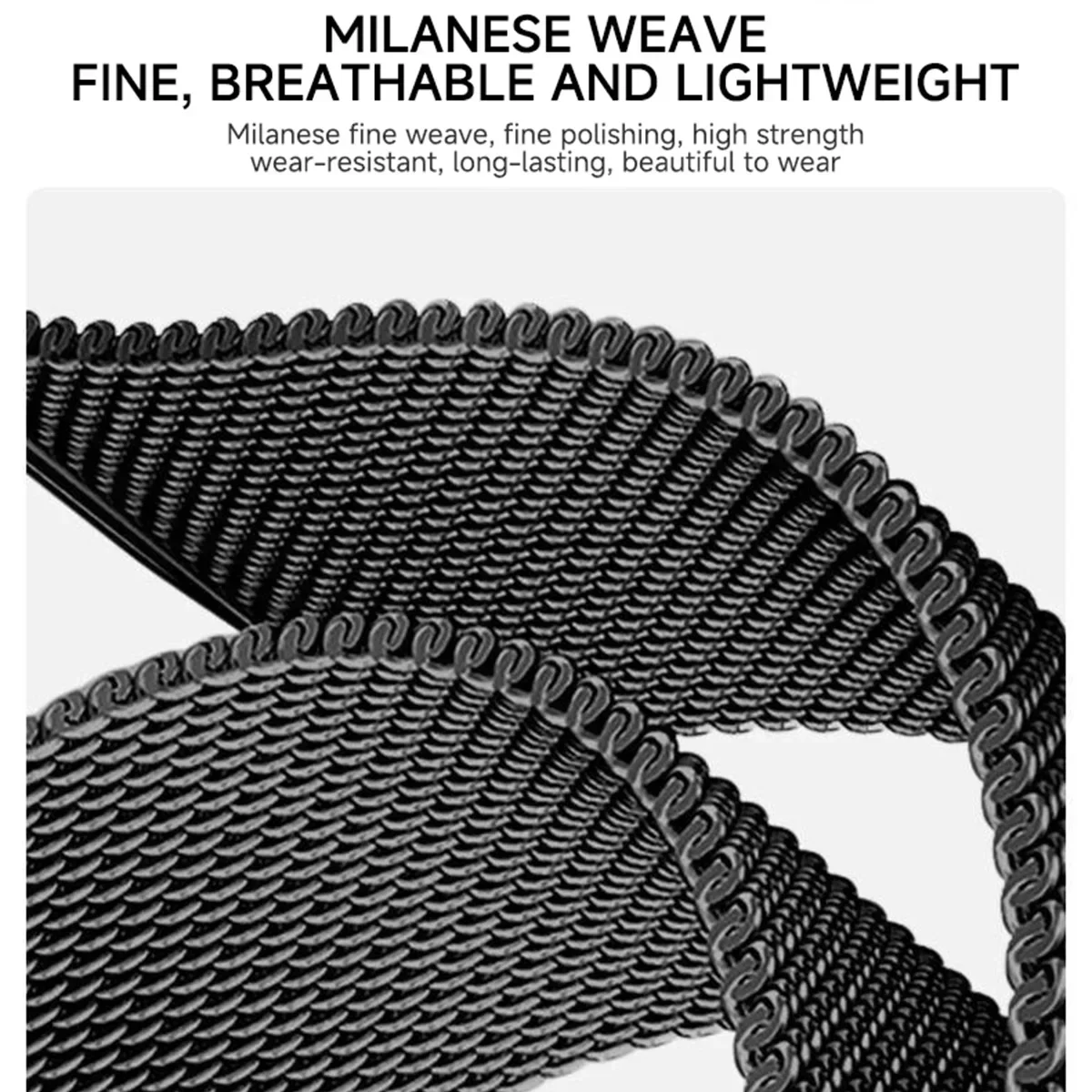 Milanese Magnetic Loop Metal Strap Bracelet for Fitbit Versa and Sense Series