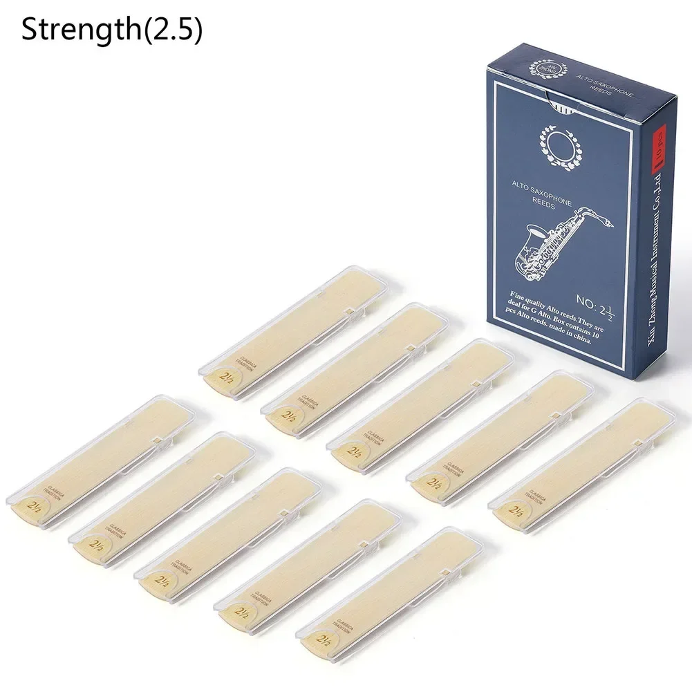 Reed Alto Saxophone Reeds Strength 1.0 1.5 2.0 With Consistent Size 10PCS Alto Saxophone Reeds Durable