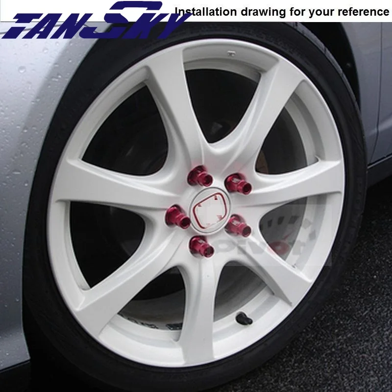 D1spec Racing jdm Billet Aluminium Car Wheels Rims Wheel Lug Nuts M12X1.5 Or M12X1.25, L:52mm 20PCS/SET 650NUTS-L