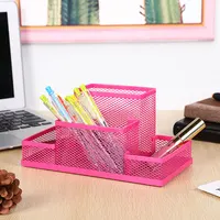 Pen Holder Multi-functional Black Mesh Desk Organizer Pen Holders Desktop Stationery Tame Desktop Clutter for Office Supplies 4