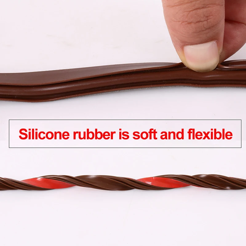 6meter Silicone Rubber Sealing Strip Crash 10x6/8/10/12/15mm Soundproof Door Thong Strip Security Door/ Window Sealed Slot Type