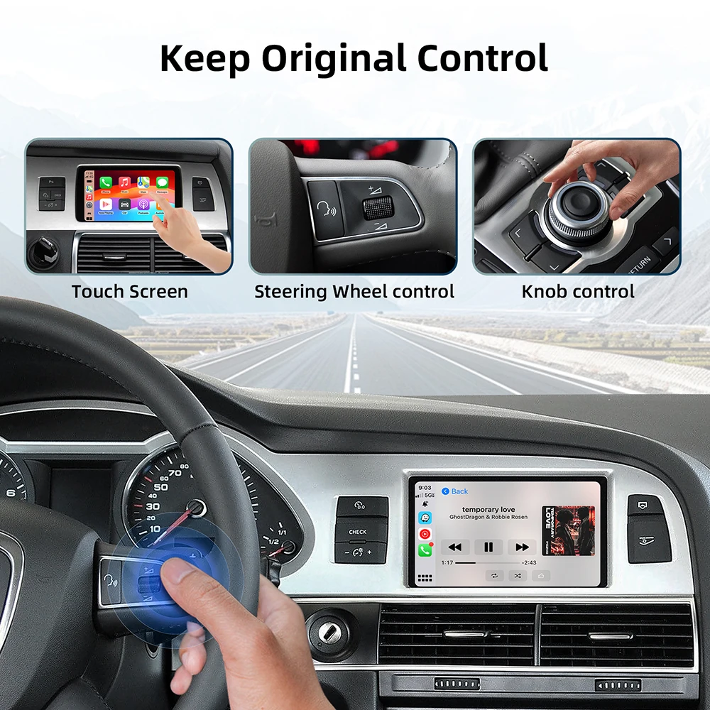 Per Audi A6 Q7 2009-2015 Wireless CarPlay Android Auto con sistema MMI 3G con AirPlay Mirror Link Navigazione Bluetooth - Image 4