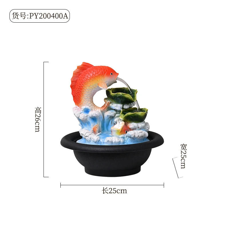 

YY Wealth Source Rolling Chinese Flowing Water Ornaments Loop Small Fountain Fengshui Ball Desktop