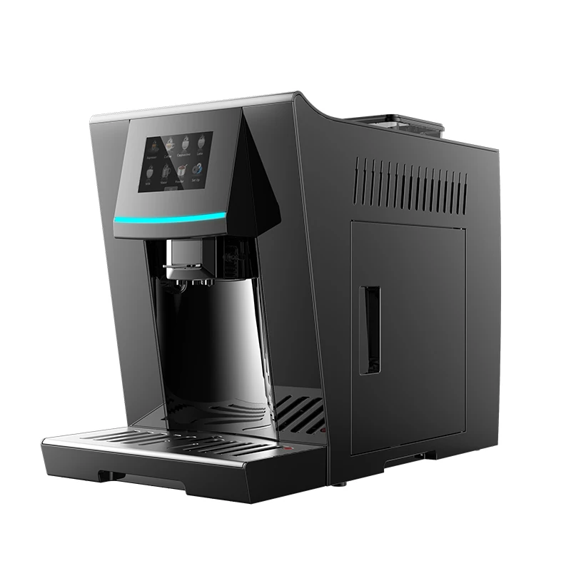 4 Language One Touch Fully Automatic Bean To Cup Espresso Coffee Machine Coffee Beans Powder Brewing Milk Foam Cappuccino Latte