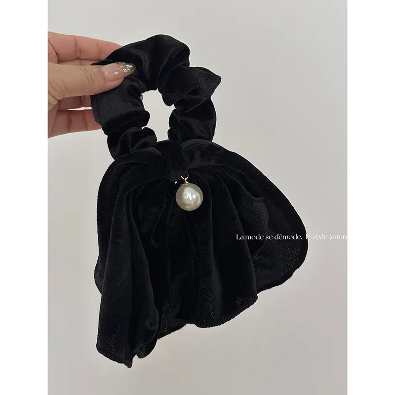 

Черная бархатная лента для волос с жемчугом, лента для волос, Корейская версия, резинка для волос, завязка для волос, повязка для волос, резинка для волос для конского хвоста, аксессуары для волос, Новинка