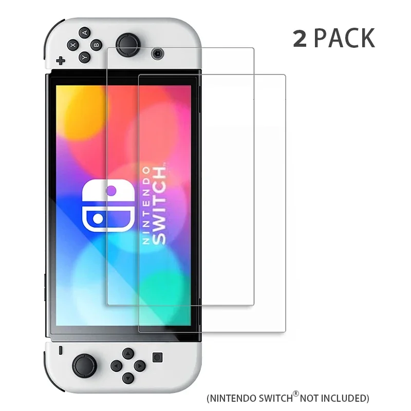 Nintend Switch Screen Protector 2PCS Tempered Glass Screen Protector for Nintendos Switch Oled Lite NS Accessories Film