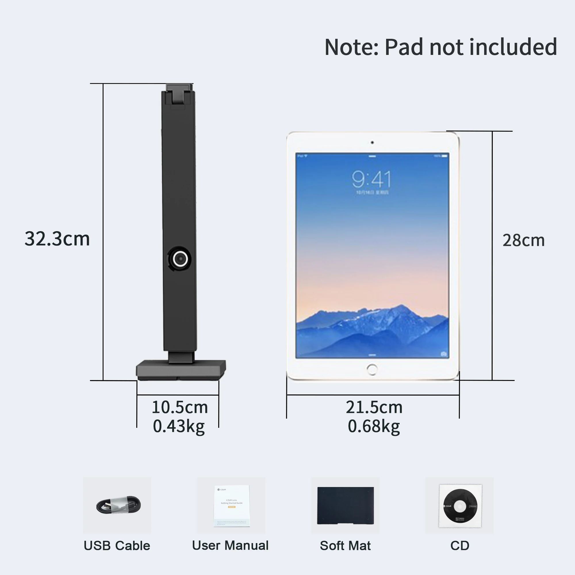 CZUR Lens 800 Pro Portable Document Scanner 8MP 270DPI Fast Scan 1s/Page Light-weight A4 Scanner Flat Sheet Easy-to-Use