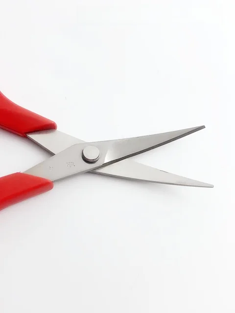 Red Stainl Steel Embroidery Scissors with Curved Tips Handmade Cross Stitching Fabric Crt Cutting Scissors for Home Use 4