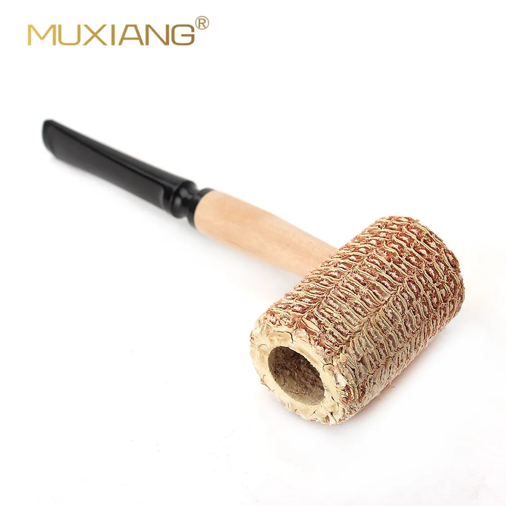 Corncob Tobacco Pipe ， Bent Classic Natural Corncob Smoking Pipe Retro Tobaccos Smoking Classic Long Handmade Bent