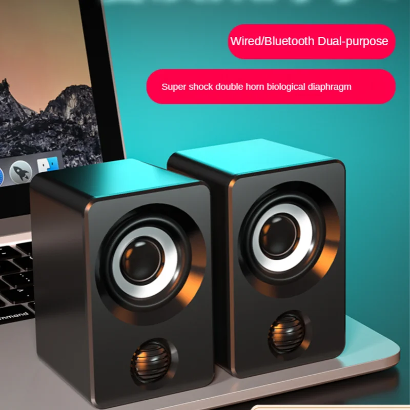 

Computer Audio Small Speaker Desktop Laptop Home Wired Bluetooth Subwoofer Speakers Outside Mini