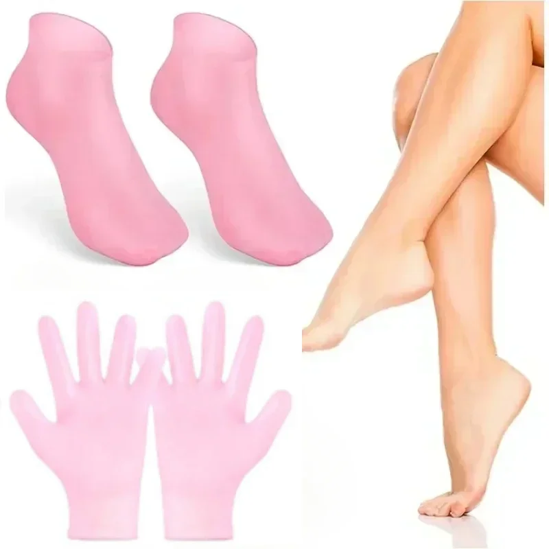 Spa Silicone Socks Gloves Moisturizing Gel Sock