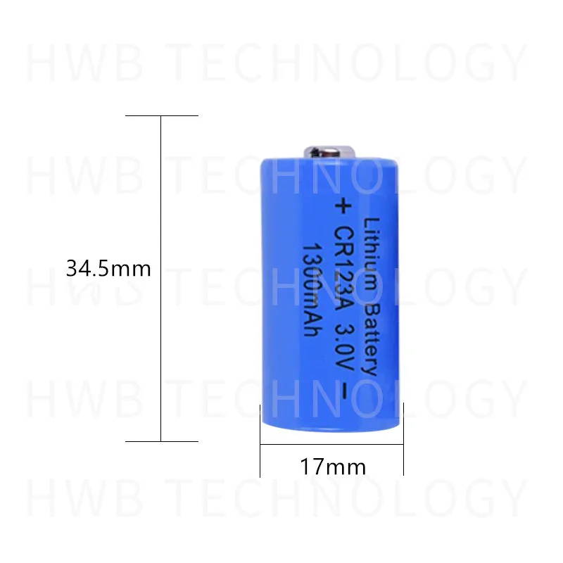 3V CR123A Lithium Battery 2PCS 1300mah CR123 CR17335 CR17345 16340 LiMnO2 Dry Primary Battery for Camera