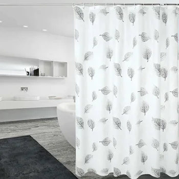 Leaf Print Shower Curtain 1