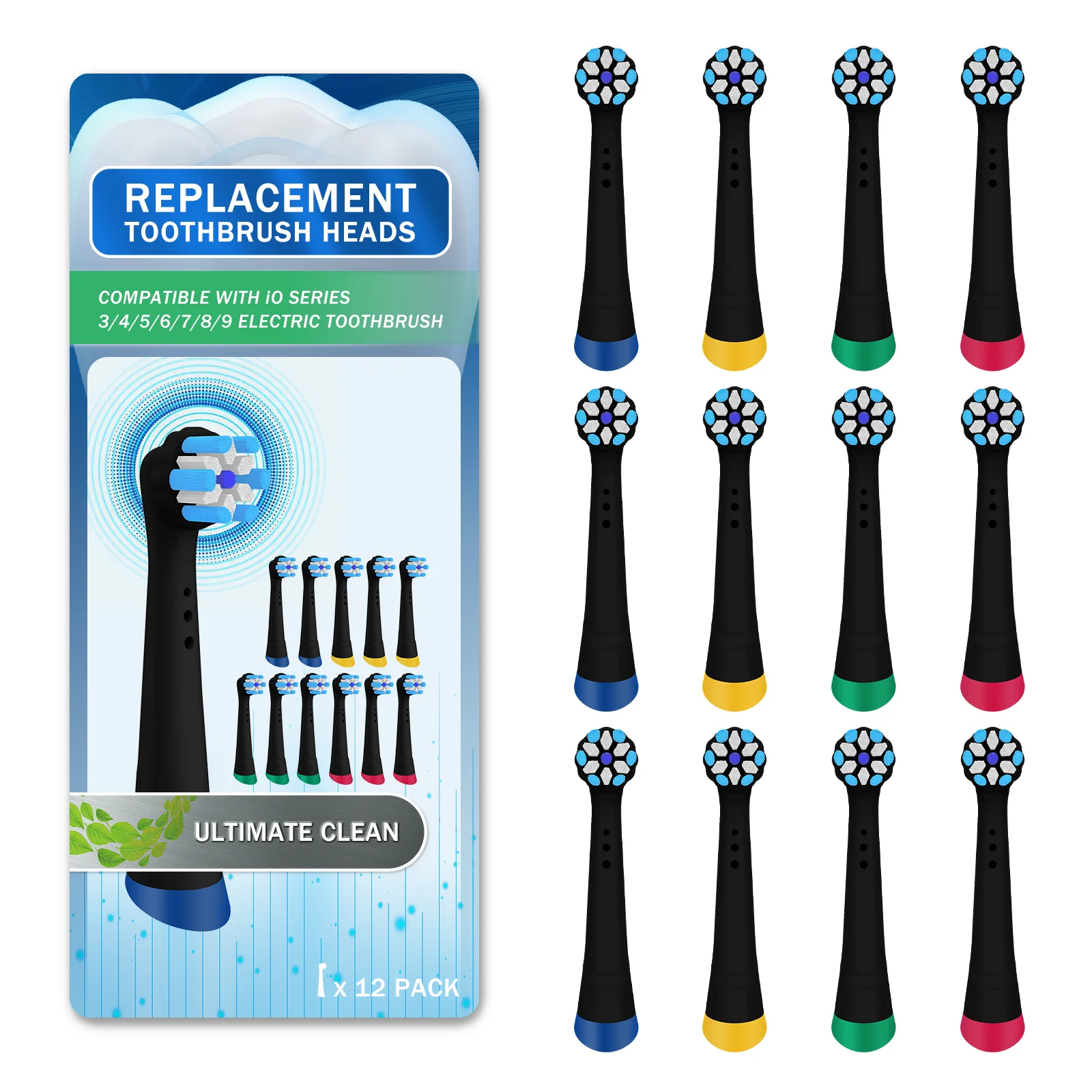 

Compatible with Oral-B iO 3/4/5/6/7/8/9/10 Series Ultimate Clean Electric Toothbrush Replacement Brush Heads,for Oral-B iO