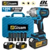 Gisam 1200N.M Torque Brushless Electric Impact Wrench 1/2 inch Cordless Wrench Screwdriver Power Tools For Makita 18V Battery 1