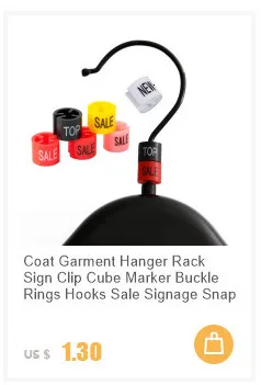 Description Picture 5 of item22-64 Hanger Sizer Garment Size Markers Color Coded Size Clips Assortment Set Fit For 2-4mm Hanger Hook Used For Wire Hangers