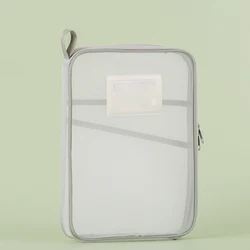 A4 Double-Layer Mesh Zipper Bag - Large Capacity Stationery Organizer - 31x23.5x4cm (Green)