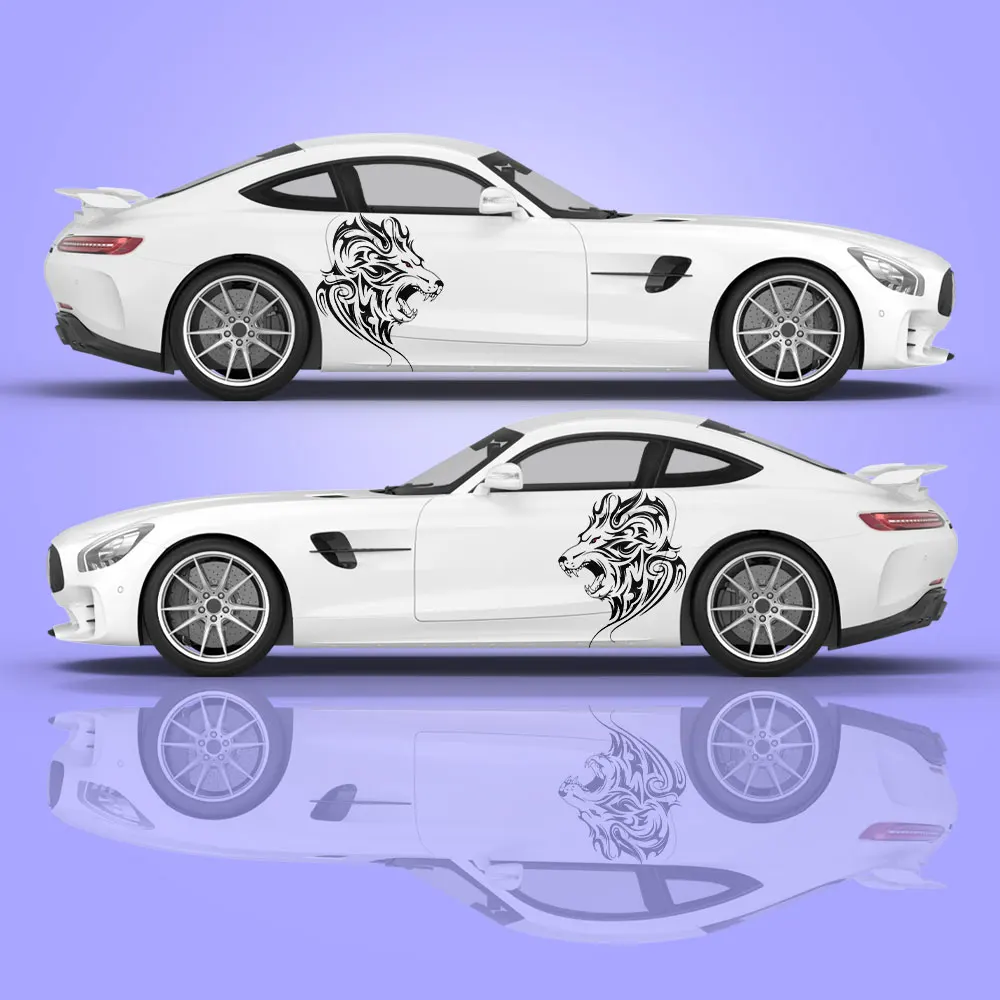 

Lion Ferocious Styling Sticker Animal Roaring Sticker Side Graphic Vinyl Fashion Auto Parts Car Wrap Decal