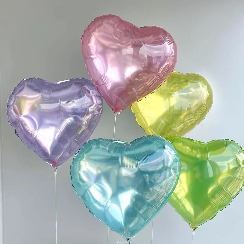 18inch Transparent Jelly Color Love heart-shaped Balloons Birthday Party Scene Decor Festival Wedding Valentine's Day Supplies