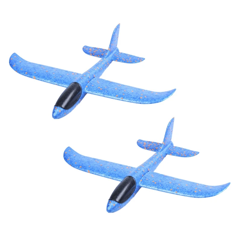 

2Pcs EPP Foam Hand Throw Airplane Outdoor Launch Glider Plane Kids Gift Toy 34.5 X 32 X 7.8Cm Interesting Toys