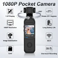 1080P Pocket Action Camera Handheld Rotatable Stabilization Touch Screen Sports DV Bodycam Thumb Camera Digital Video Recorder 1