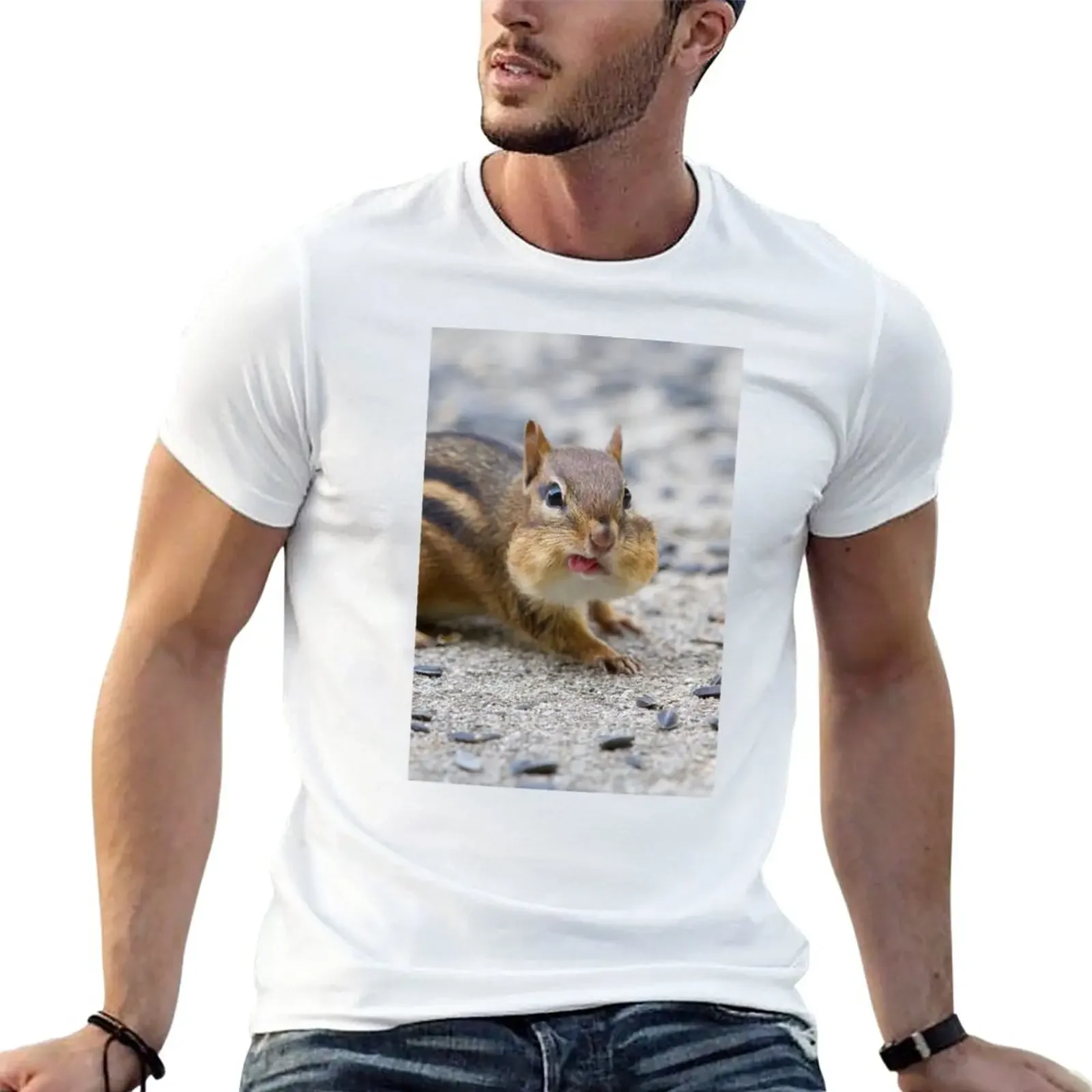 Divertente Chipmunk T-Shirt Vintage Vestiti Camicetta Mens Graphic T-Shirt Hip Hop