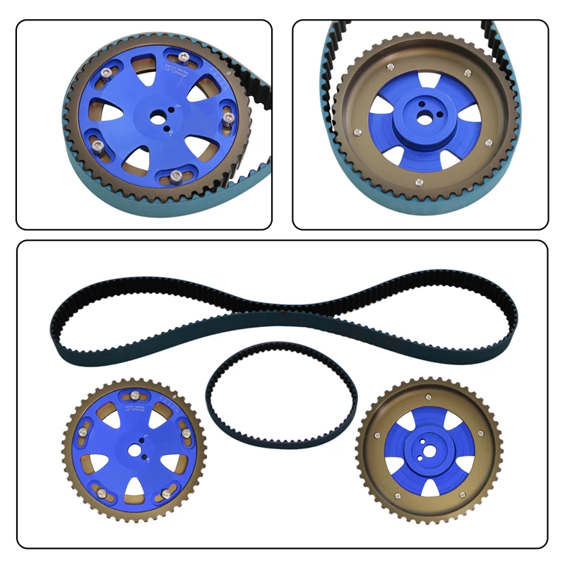 Racing Timing Belt+Balance+Cam Gear For Mitsubishi Lancer EVO 1-9 Eclipse Galant