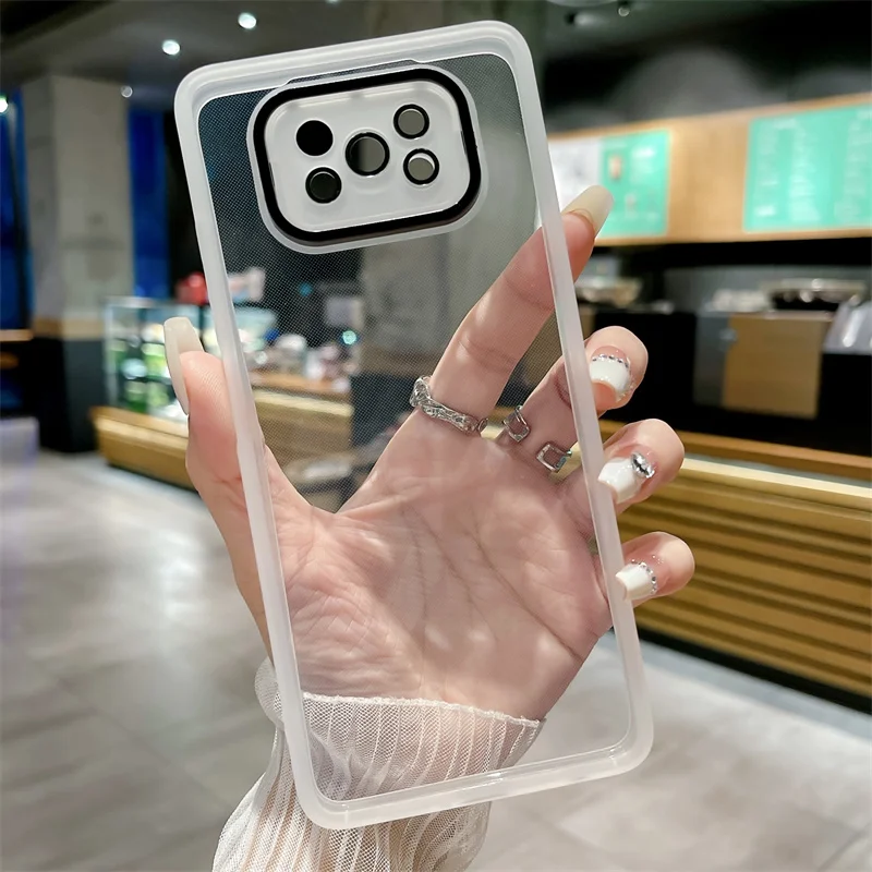 Clear Silicone Protective Case with Lens Glass Protector