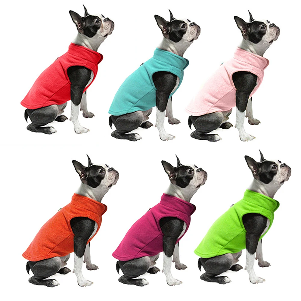 

Dog Clothes Winter Thickened Polar Fleece Pet Vest Chihuahua Pomeranian French Bulldog Puppy Clothes