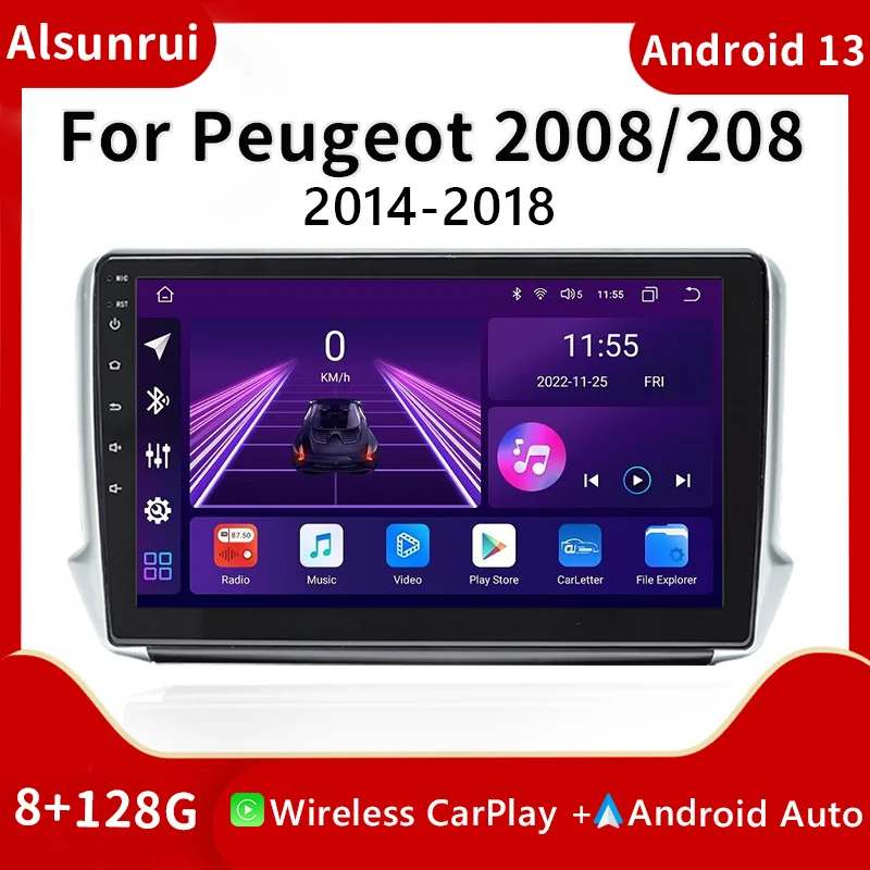 

Мультимедийная магнитола для PEUGEOT, мультимедийная система на Android 13, с экраном 10 дюймов, видеоплеером, GPS, Wi-Fi, DSP, ОЗУ 4 Гб, ПЗУ 208 ГБ, для PEUGEOT 208 sw 2002-2013