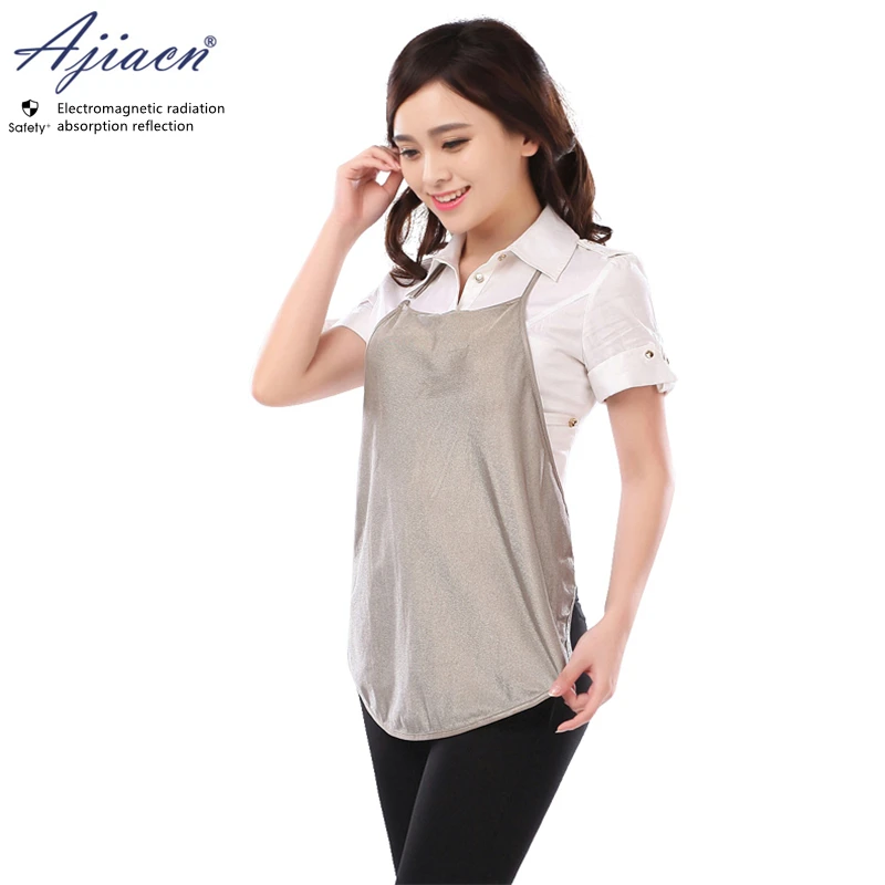 Genuine Electromagnetic radiation protective silver fiber knitted fabric maternity apron EMF shielding Pregnant woman apron
