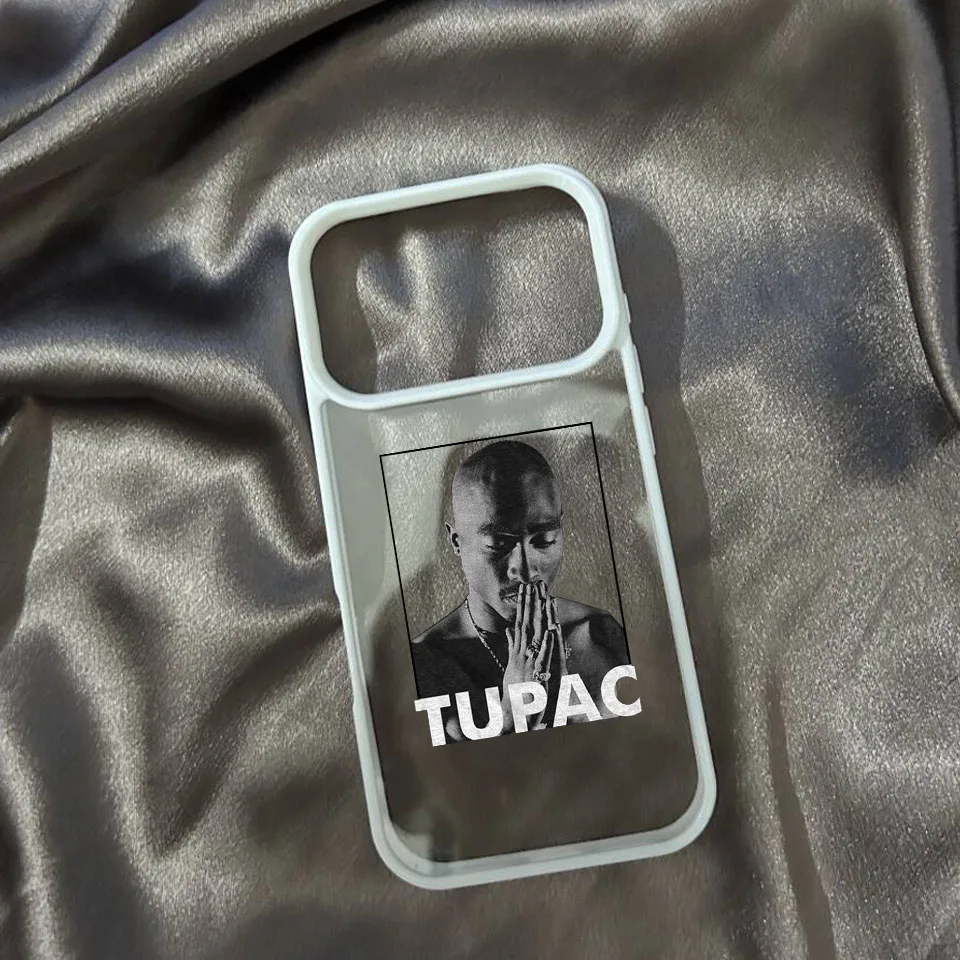 Tupac Inspired Shockproof Clear Matte Phone Case – Fashionable & Durable Cover