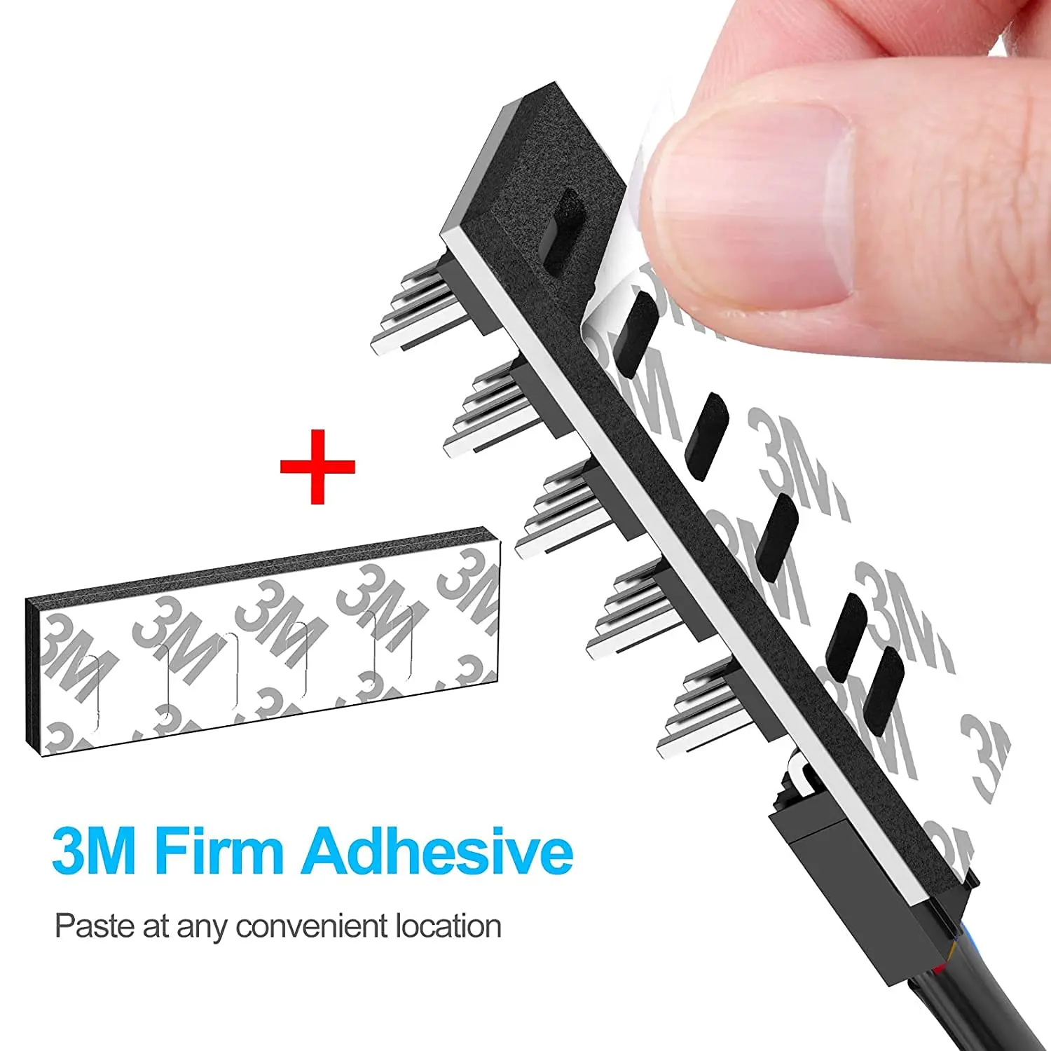 4Pin PWM 1-5 Way Fan Hub Splitter with Braided Cable, 3/4-Pin Compatible for CPU