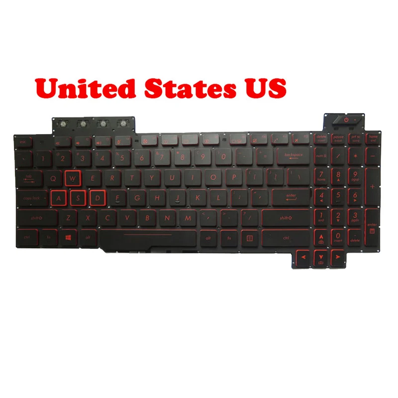 

Клавиатура с подсветкой для ноутбука ASUS FX80 FX80G FX80GE FX80GM FX80GD ZX80GD ZX80GE ZX80GM FZ80GM FZ80GE FZ80GD V170746ES1