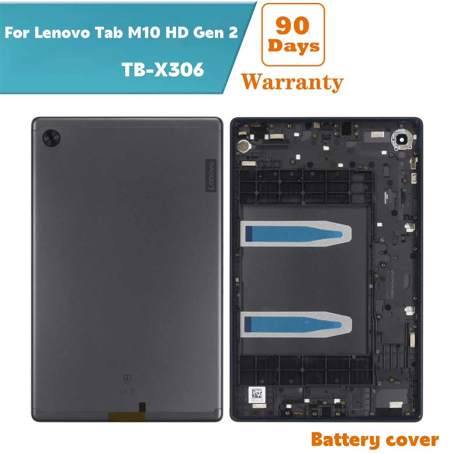 Lenovo Tab M10 HD Gen 2 TB-X306 TB-X306F Battery Cover Back Case Accessory Replacement