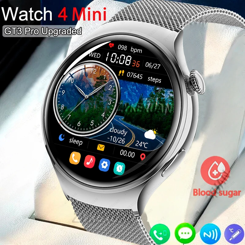 

Смарт-часы для Huawei Watch 4 Mini, женские спортивные часы с GPS-трекером, экран 1,27 дюйма HD, умные часы с Bluetooth и измерением уровня сахара в крови