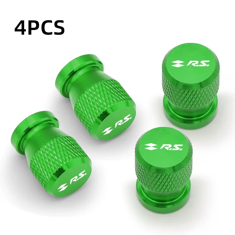 4-Piece GT RS Line Tire Valve Caps Airdust Covers