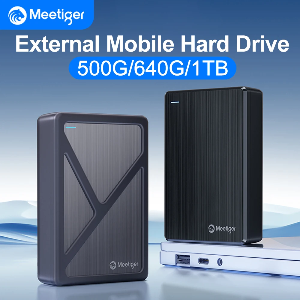 Meetiger 고속 SSD 1TB 외장 하드 드라이브 휴대용 1TB 모바일 솔리..