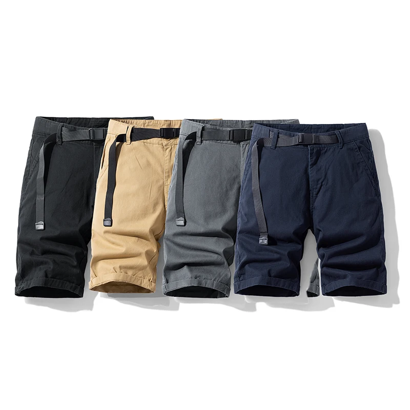 Description Picture 4 of item2024 New Casual Shorts Fashion Brand Summer Horse Pants Men's Loose American 5/4 Pants Pure Cotton Sports 5/4 Over Knee Shorts