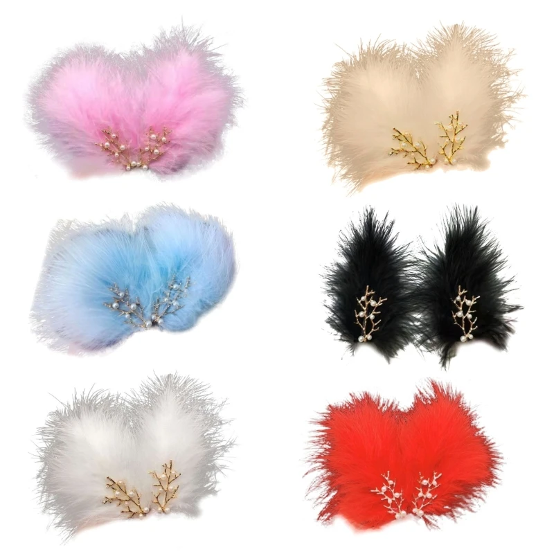 

Lovely Hair Clip Chinese Feather Hair Barrettes Side Hair Clip
