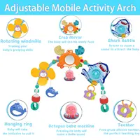 Baby Stroller Arch Toy Infant Travel Car Seat Montessori Toys Crib Accessory Rattles Newborn Sensory Toys Mobile Pram Activity 2