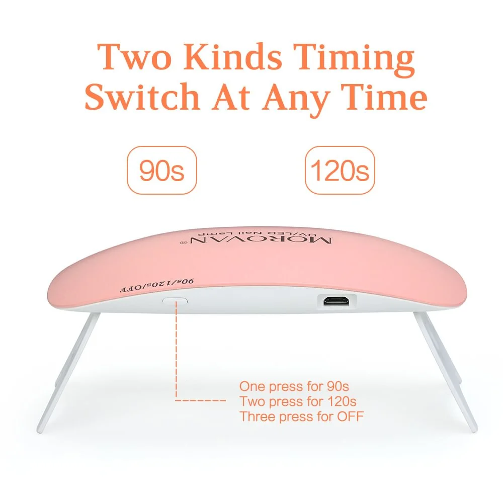 Nail Light 6W Nail Lamp Nail UV Polish Gel Curing Lamp  Nail Dryer Professional Nail Art Tools Accessories (6W Nail Light) 4