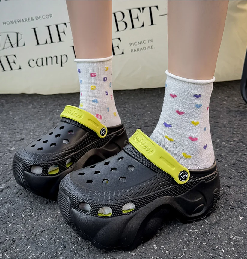 Women's Platform Clogs Summer Chunk Slippers 2025 Comfortable Slip On Wedge Sandals Woman Fashion Thick Sole Garden Shoes Ladies 4