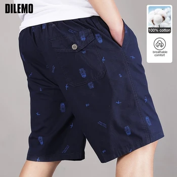 Top Quality 100%Cotton New Summer Brand Casual Fashion Streetwear Board Shorts Pants Men Loose Drawstring Trousers Men Clothes 1