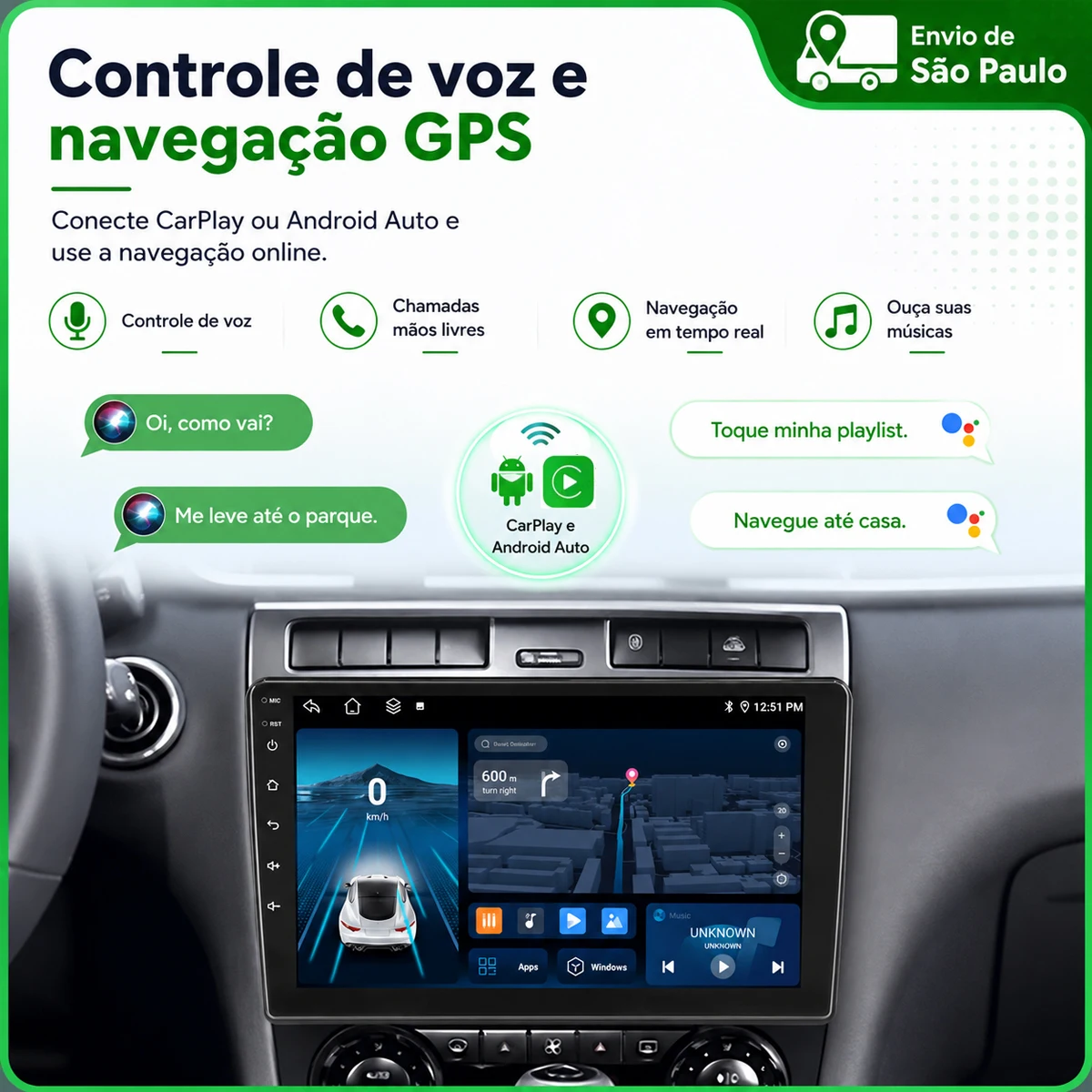 ESSGOO Car Radio Android 15 Carplay Auto Multimedia Video 7/9/10'' Universal Stereo For Volkswagen Nissan Hyundai Kia Toyota — view 3