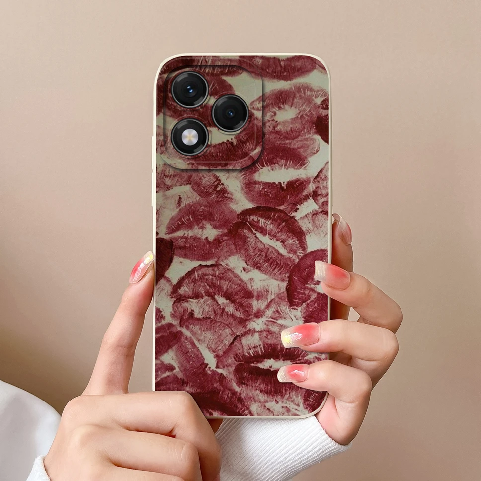 Lovely Flower Star Pattern Liquid Silicone Soft Case - High Quality Back Cover