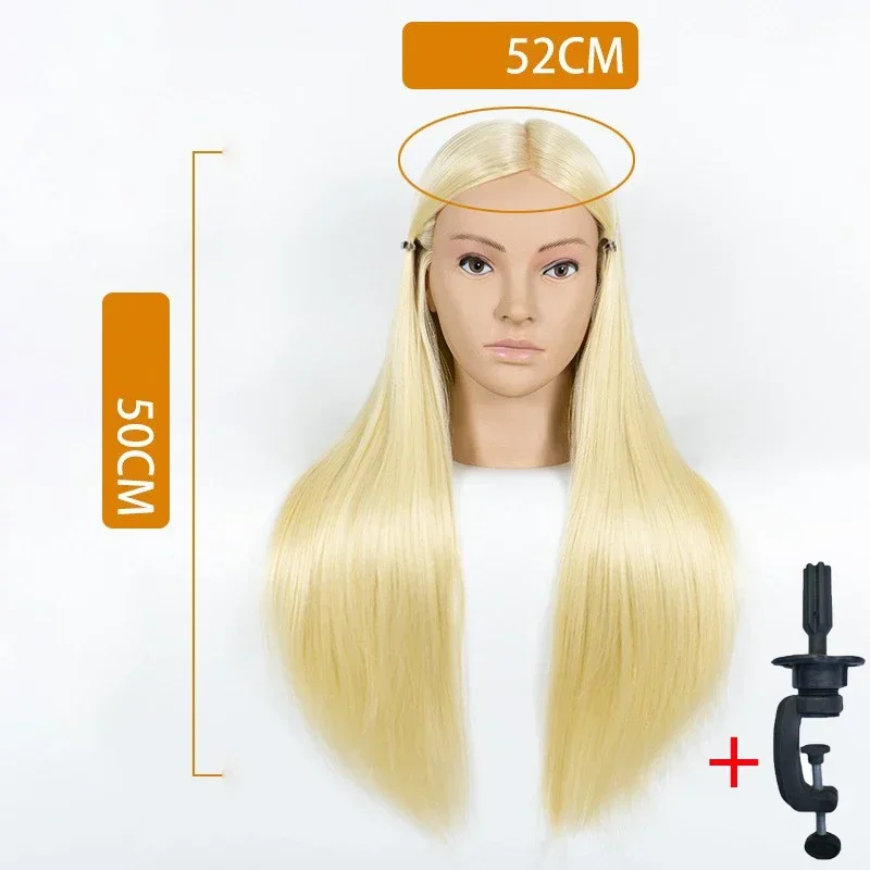 Tete A Coiffer Professionnelle Tête De Mannequin Blonde En Fiber De Haute  Température 100%, Bonne Formation Pour La Coiffure Tressée, Avec Pince  Libre - AliExpress