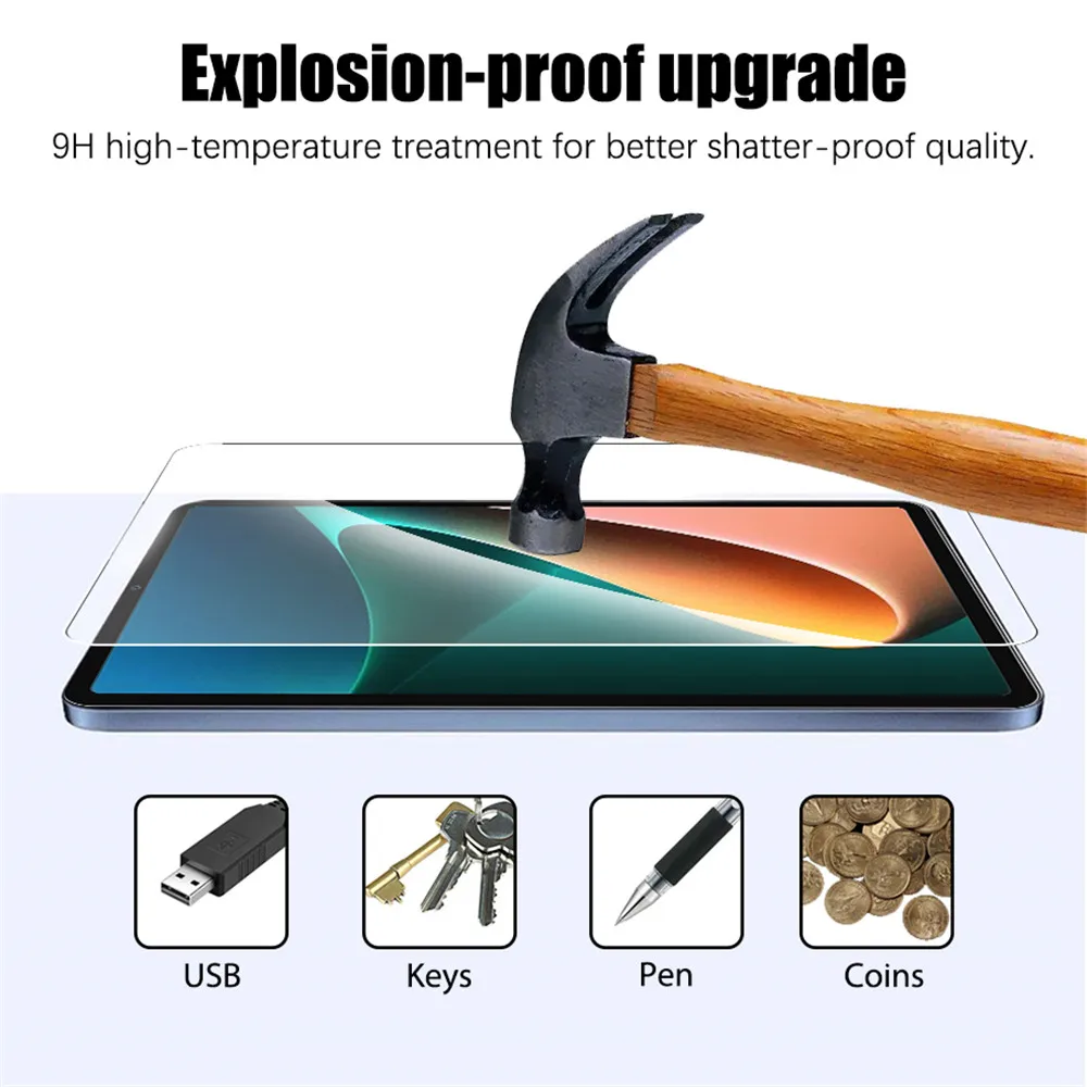 9H Tempered Glass For Xiaomi Pad 5 6 Pro 6s Pro Screen Protector Cover For Redmi Pad se Pro Accessories 4