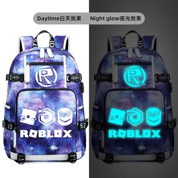 Gioco Roblox Zaino con stampa di cartoni animati Zaino di grande capacità con luce notturna Studenti Regalo di compleanno anime 1